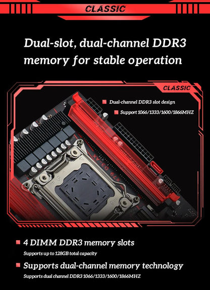 Placa-mãe SOYO X79 Game LGA 2011 Set com CPU E5 2650 V2 16G (8G*2) DDR3 ECC RAM Memória M.2 NOME Componentes de computador Placa principal