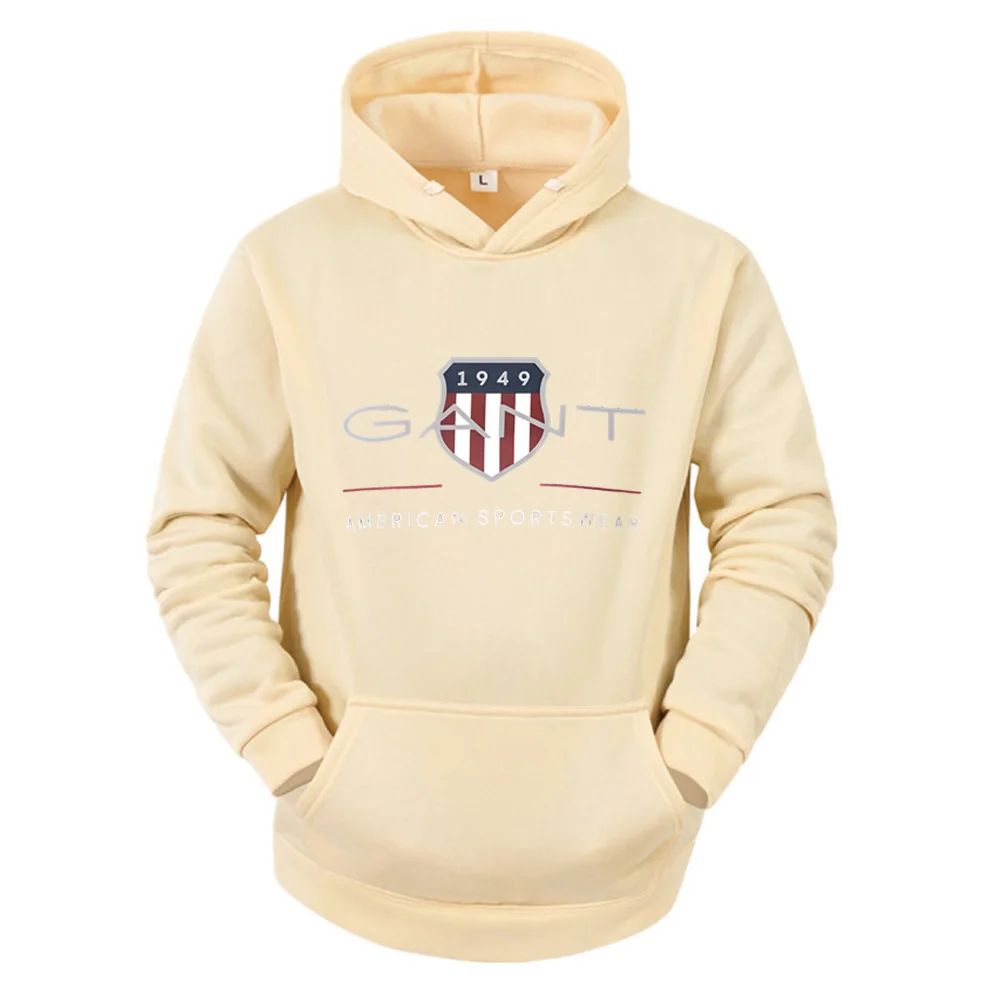 2025Solid Color Men's Hoodie Warm Men's Sweatshirt Fashion Street Casual Men's Loose Cool Sa 1949 Printed Pullover Brand Hoodie