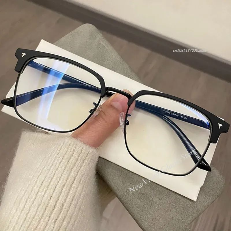 Metal Frame Myopia Glasses Men Women Blue Light Blocking Computer Eyewear Unisex Near Sight Eyeglasses Diopter 0 To -4.0 ????