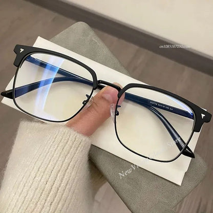 Metal Frame Myopia Glasses Men Women Blue Light Blocking Computer Eyewear Unisex Near Sight Eyeglasses Diopter 0 To -4.0 ????