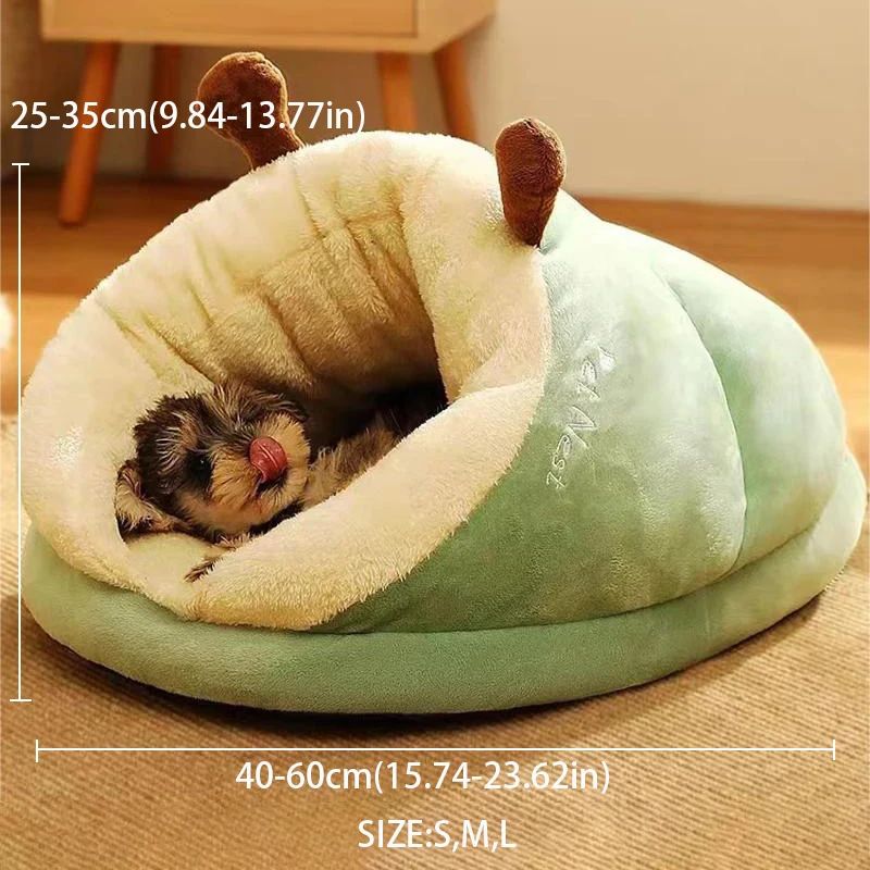 Cama de Canil Pequena Quente de Inverno para Cães, Respirável, em Forma de Chinelos Fofos, Saco de Dormir para Gatos, Casa para Animais de Estimação Dobrável e Lavável