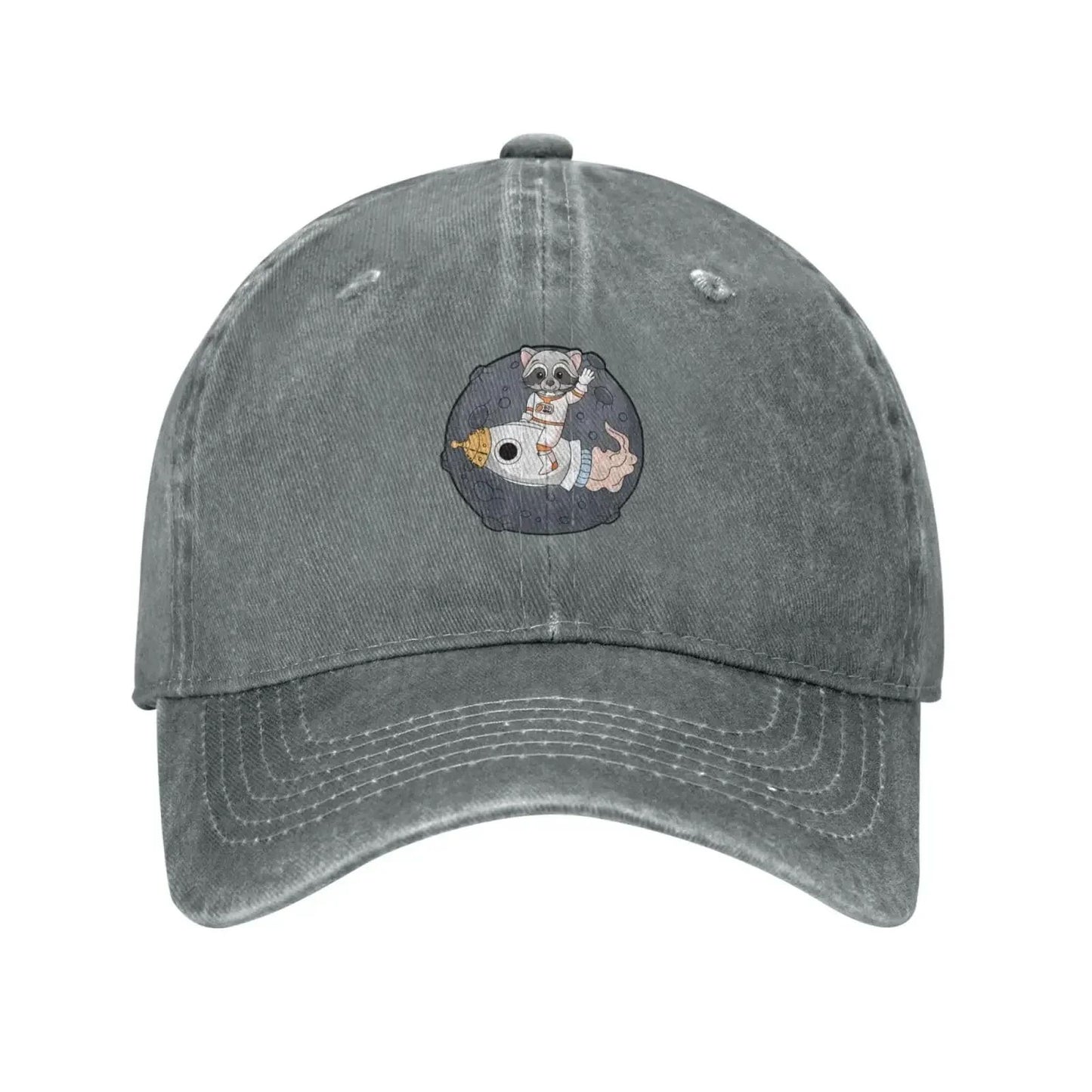 Cute Raccoon in Space Baseball Cap for Men Women Vintage Trucker Hat Hats Dad Caps
