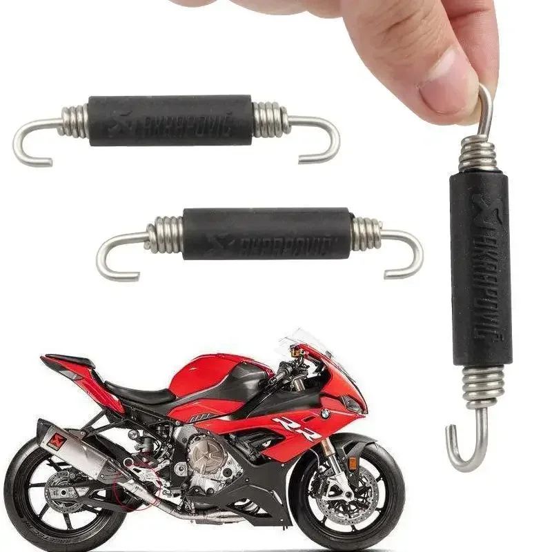 2PCS Stainless Steel Universal Motorcycle Muffler Exhaust Springs Hooks Front Middle Link Pipe Exhaust Connect Spring  Yoshimura