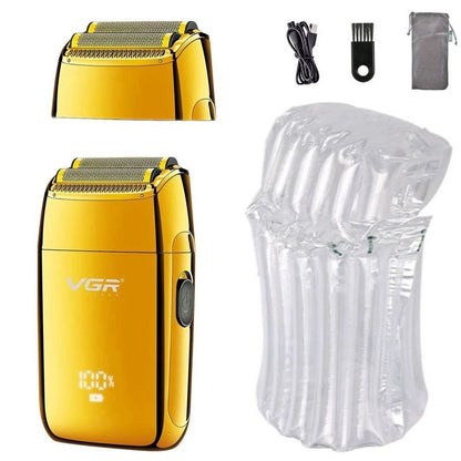 VGR Rechargeable Electric Shaver For Men Beard Hair Electric Razor Facial & Bald Head Shaving Machine With Extra Mesh