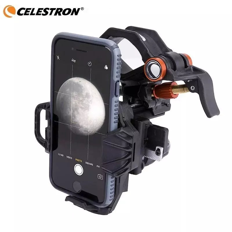 Adaptador universal para smartphone Celestron NexYZ de 3 eixos adequado para telescópios astronômicos, binóculos, microscópios e miras.