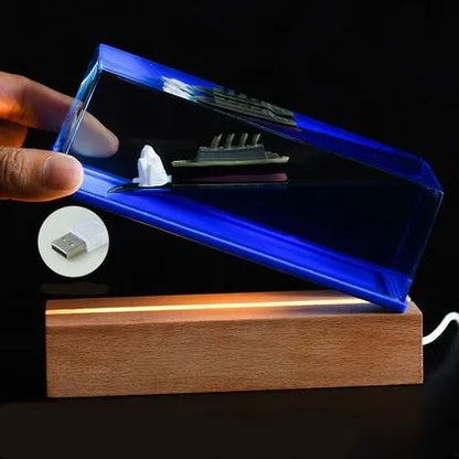 Float Titanic Ship Fluid Liquid Drift Bottle Black Pearl Barco Figure Ship Boat Decor Living Room Decoration Desk Accessories