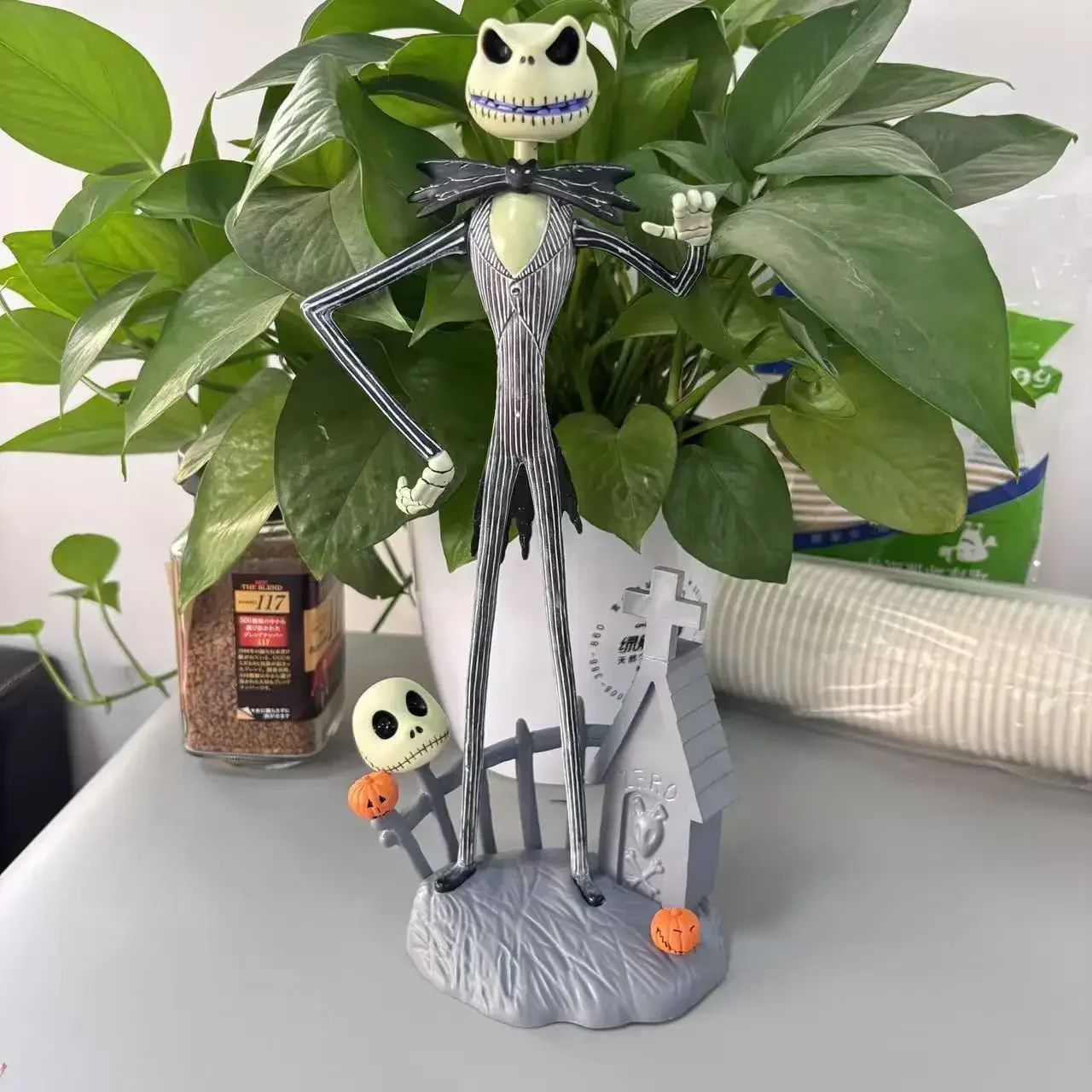 Disney The Nightmare Before Christmas Anime Figure Jack Skellington Model Desktop ornaments Halloween Room Decoration Toy Gifts