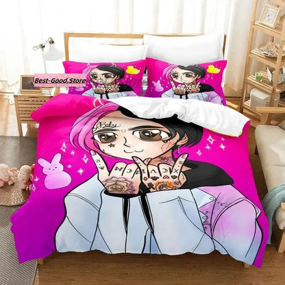 Conjunto de Cama Lil Poop Solteiro Casal Queen King Adulto Infantil Quarto Conjunto Capa de Edredom Impressão 3D Conjunto de Lençóis 2022