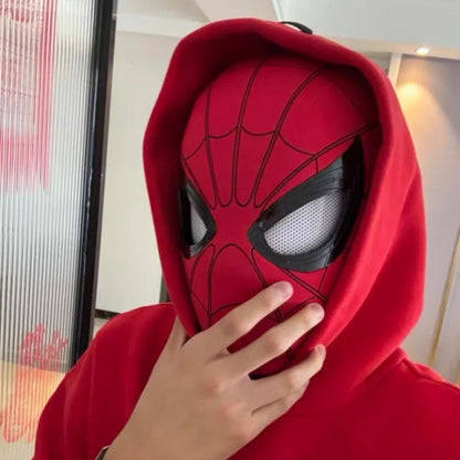 Promoção Máscara Capacete Homem-Aranha Espetacular da Marvel Colecionável Cosplay com Olhos Luminosos e Controle de Anel Elétrico