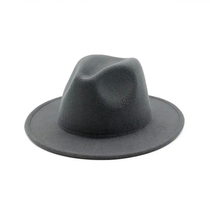 Chapéu Fedora de Feltro de Lã Novo para Mulheres e Homens, Elegante para Outono Inverno, Chapéus de Inverno para Senhoras e Cavalheiros, Casamento, Igreja, Jazz, 55-60CM Gorros