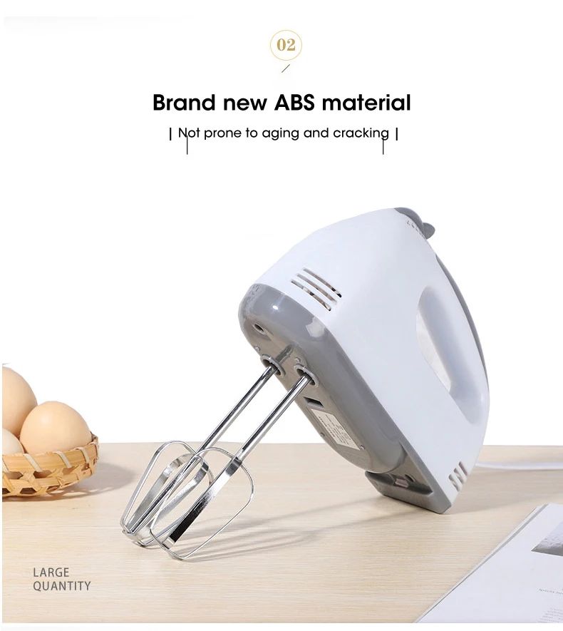 Handheld 7 Speed Automatic Electric Mixer Multi Functional for Food Egg Cream Cake Dough Mixing Baking Kitchen Home Use