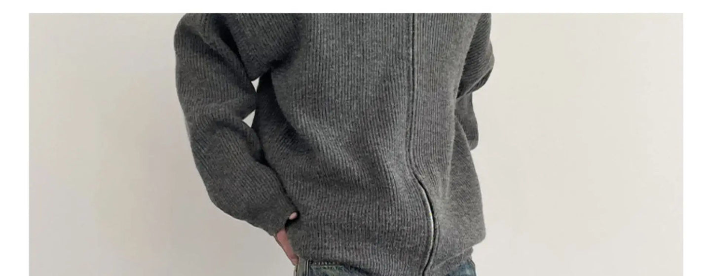 Vintage American Style Men's Straight-Leg Slimming Long Jeans Distressed Washing Denim Pants Trendy Brand Bootcut Pants