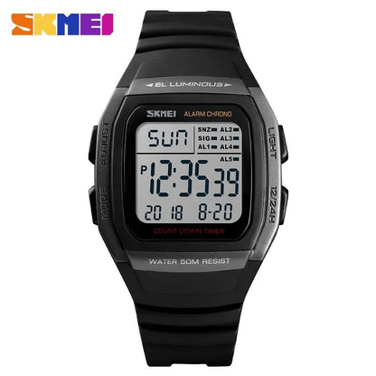 SKMEI Men Wristwatch Casual Outdoor Male Clock Luminous montre homme Digital Dual Time Sport Mens Watches 1251 2100 1278