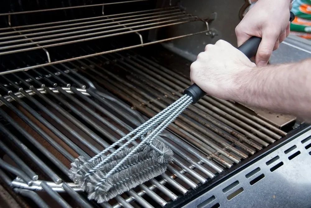 Grill Cleaning Brush BBQ Tool Grill Brush 3 Stainless Steel Brushes In 1 Cleanin Bbq Accessories Best Cleaner Barbecue bbq