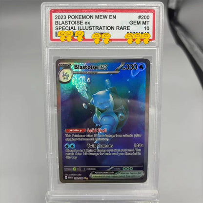 DIY PTCG Rating Card Collection Card 2021 SWSH FA/RAYQUAZA V MEWTWO ex Copy 10Points Rating Card Anime Game Gift