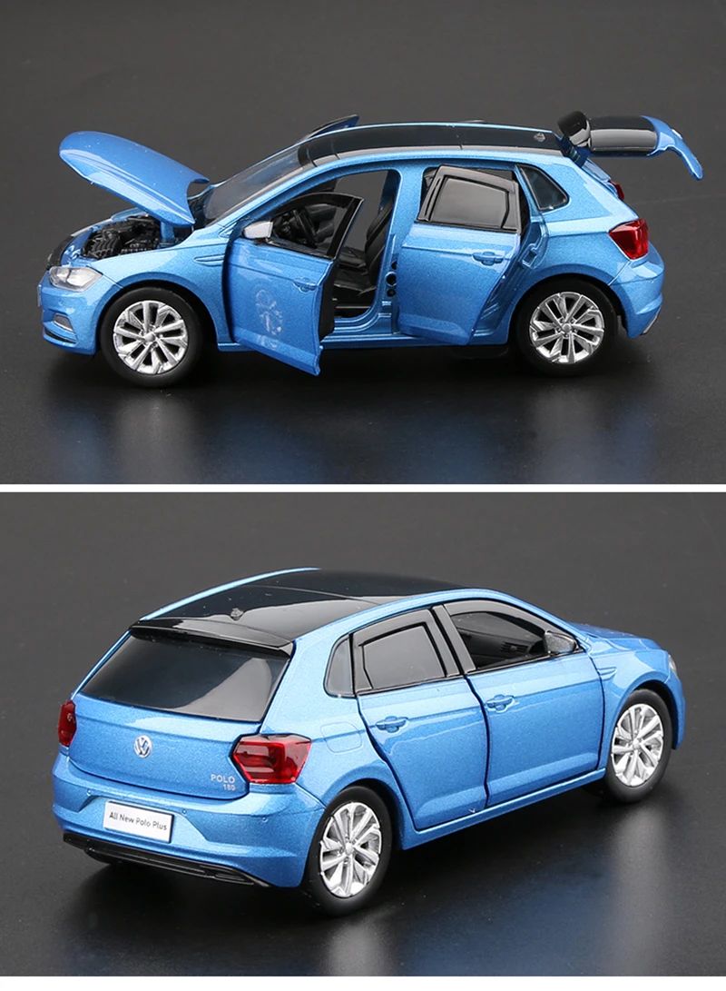 1:32 Volkswagens POLO Liga Carro Modelo Diecasts & Veículos de Brinquedo Metal Carro de Brinquedo Modelo Simulação Miniatura Escala Brinquedos Presente