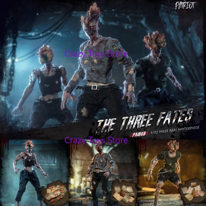 Em Estoque Patriota The Last of Us Clicker Três Destino Zumbi 1/12 Manto de Pano Boneco de Ação Brinquedo de Presente Série Coleção
