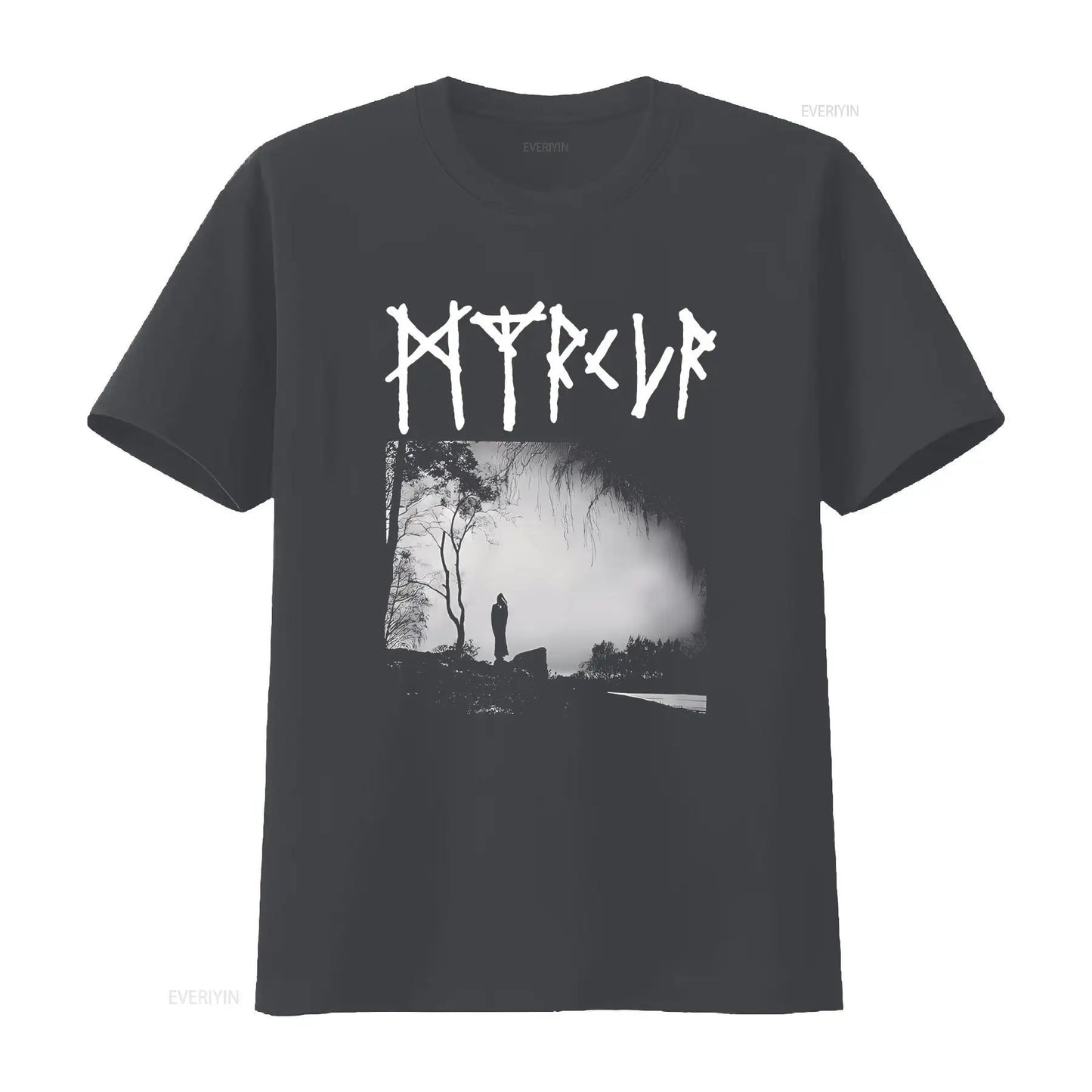 myrkur m T Shirt vintage Washed Top For Everyday Wear Soft Comfortable streetwear graphic Casual Stretched homme fashion