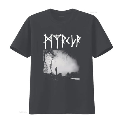 myrkur m T Shirt vintage Washed Top For Everyday Wear Soft Comfortable streetwear graphic Casual Stretched homme fashion