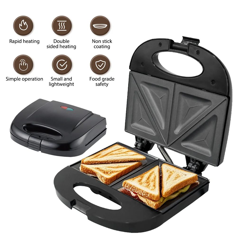 Máquina de Waffle Elétrica Profissional Utensílios de Cozinha Multifuncional Café da Manhã Máquina de Waffles Panela Antiaderente de Ferro
