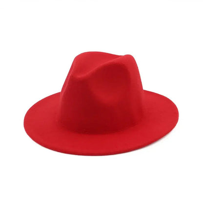 Chapéu Fedora de Feltro de Lã Novo para Mulheres e Homens, Elegante para Outono Inverno, Chapéus de Inverno para Senhoras e Cavalheiros, Casamento, Igreja, Jazz, 55-60CM Gorros