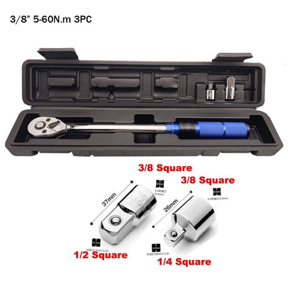 Chave de Torque de Alta Precisão 3/8" 5-60N.m com Encaixe Quadrado ±3% 1pc 3pcs 7pcs 8pcs Conjunto Ferramentas Manuais para Bicicletas Motocicletas Automóveis Faças Você Mesmo