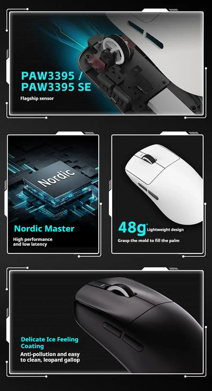 VGN Vxe Dragonfly R1 SE E-Sports Wireless Mouse Game Long Battery Life Paw3395 Lightweight Ergonomic Three-Mode Bluetooth Mouse