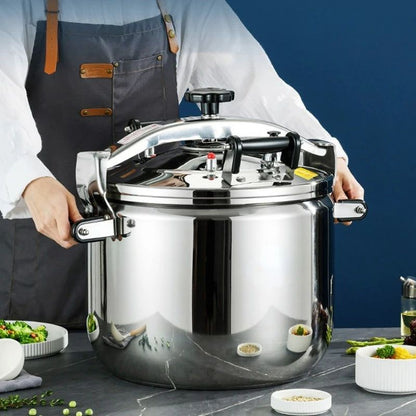 Panela de Pressão Extra Grande Panela de Pressão Comercial Espessa de Aço Inoxidável Utensílios de Cozinha Elétricos Bar de Jantar Casa Jardim