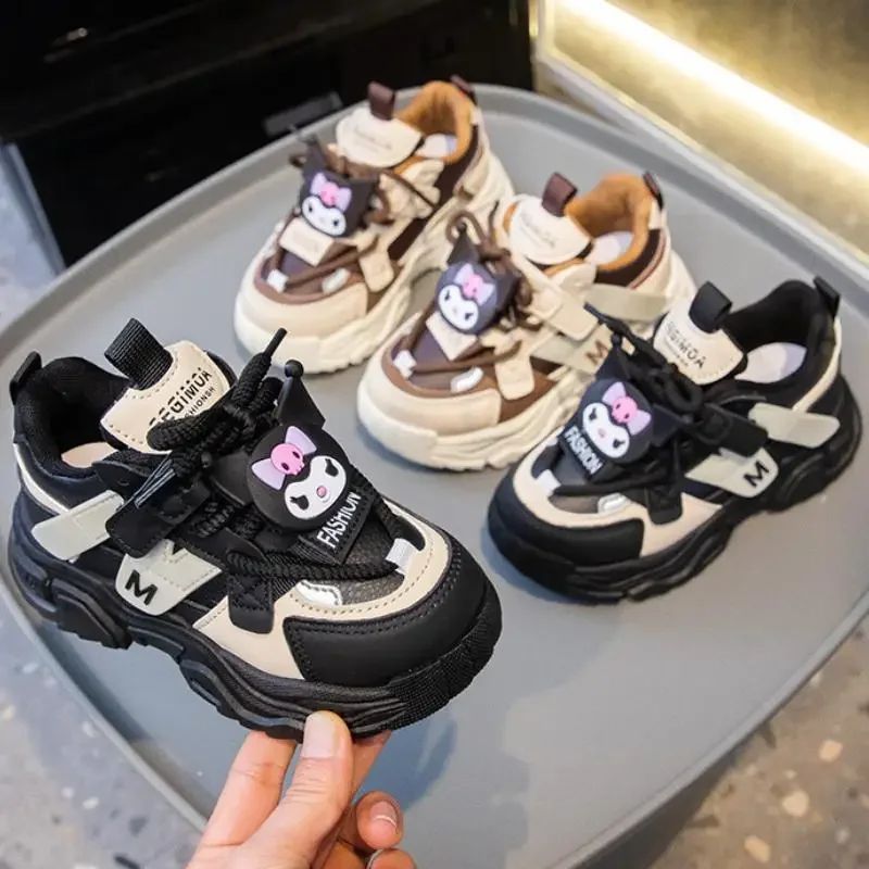 Girl Kuromi Sports Shoes Breathable Running Shoes Tennis Shoes New Sanrio Hello Kitty Kawaii Child Cartoon Casual Shoes Cute