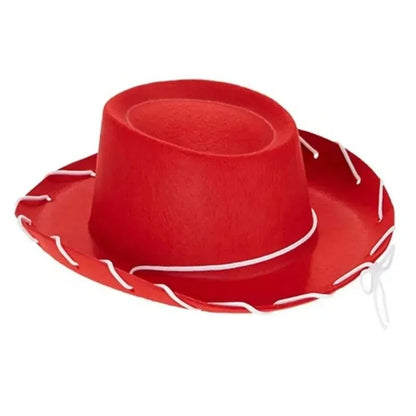 Chapéu de Cowboy Marrom e Vermelho de Feltro Estilo Lenhador Ajustável com Aba Larga Ocidental para Esportes ao Ar Livre Escalada Festa no Deserto Suprimentos