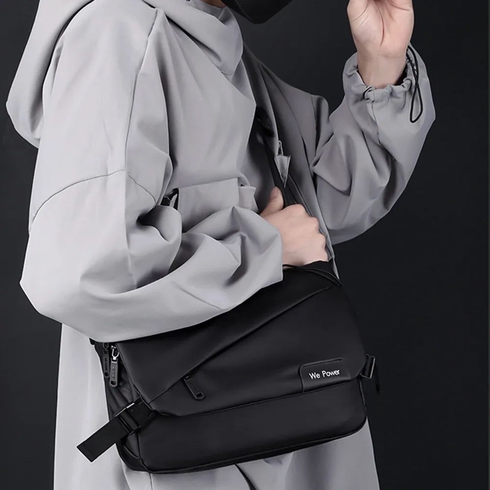 New Casual Crossbody Bag Multifunctional Large Capacity Messenger Bag Portable Shoulder Bag Men