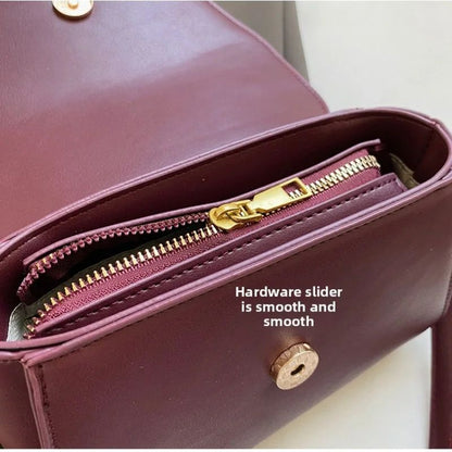 Crossbody Bags Elegant Handbag with Adjustable Strap Golden-Tone Hardware and Flap Closure Trendy Crossbody Bag for Women