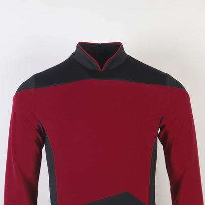 Star TNG The Next Generation Trek Red Yellow Blue Shirt Uniform Cosplay Costume For Men Coat Halloween Party Clothing