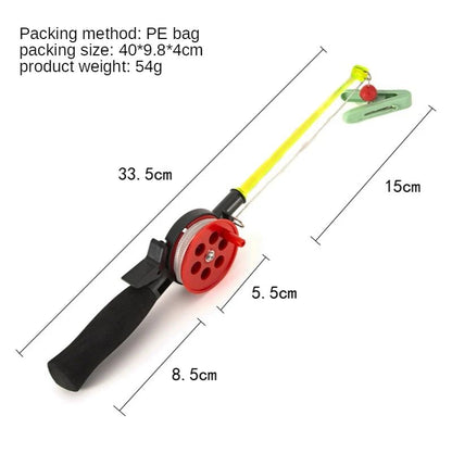 NOVO Para Pesca ao Ar Livre Acessórios Portáteis Vara de Pesca de Caranguejo com Clipe 34cm Gelo de Inverno ao Ar Livre (aleatório)