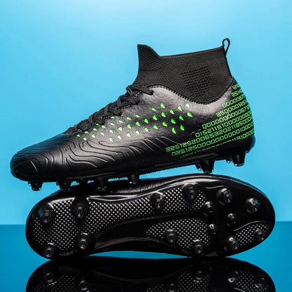 High-top Society Soccer Shoes Football Boots Men Ultra-light Kids Boy Turf Futsal Cleats Children's  Sports Training Footwear