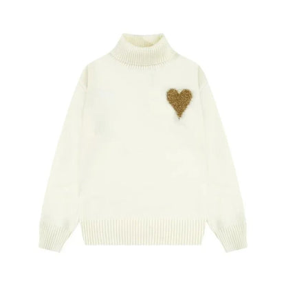 2025 A Letter Autumn/Winter Heart Embroidered Pullover Men's Sweatshirt Loose Casual Pullover Women's And Men's Fashion Clothing