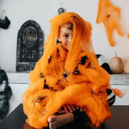 Artificial Spider Web Halloween Decoration Scary Party Scene Props White Stretchy Cobweb Horror House Home Decora Accessories