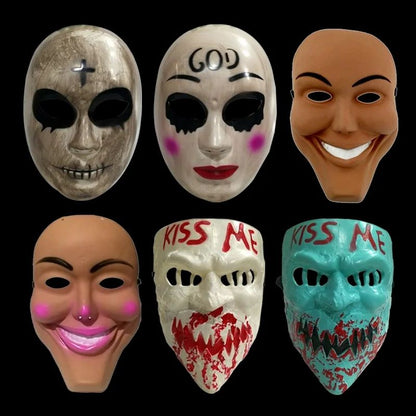 Human Removal Plan Mask Evil Smiley Bleeding Mask Men and Women Kiss Me Mask Halloween Mask Human Removal Plan Cosplay Mask
