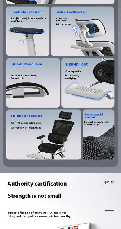 Comfortable Ergonomic Study Chairs Home Office Chair Adjustable Sedentary Not Tired Bureaustoel Household and Office Supplies