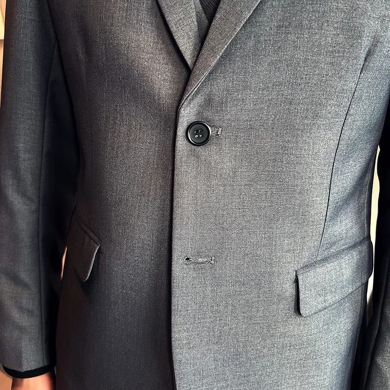 LIBIELIY High Quality Fashion Business Casual (suit + Vest + Trousers) British Style European And American Wedding Dress Three-p