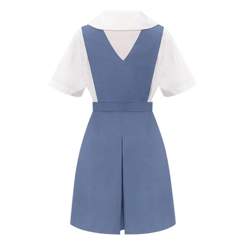Rei Ayanami Cosplay Costume Asuka Langley Soryu Cosplay  Women School Uniform Dresses Wig Hair Clips Halloween Loli Clothing