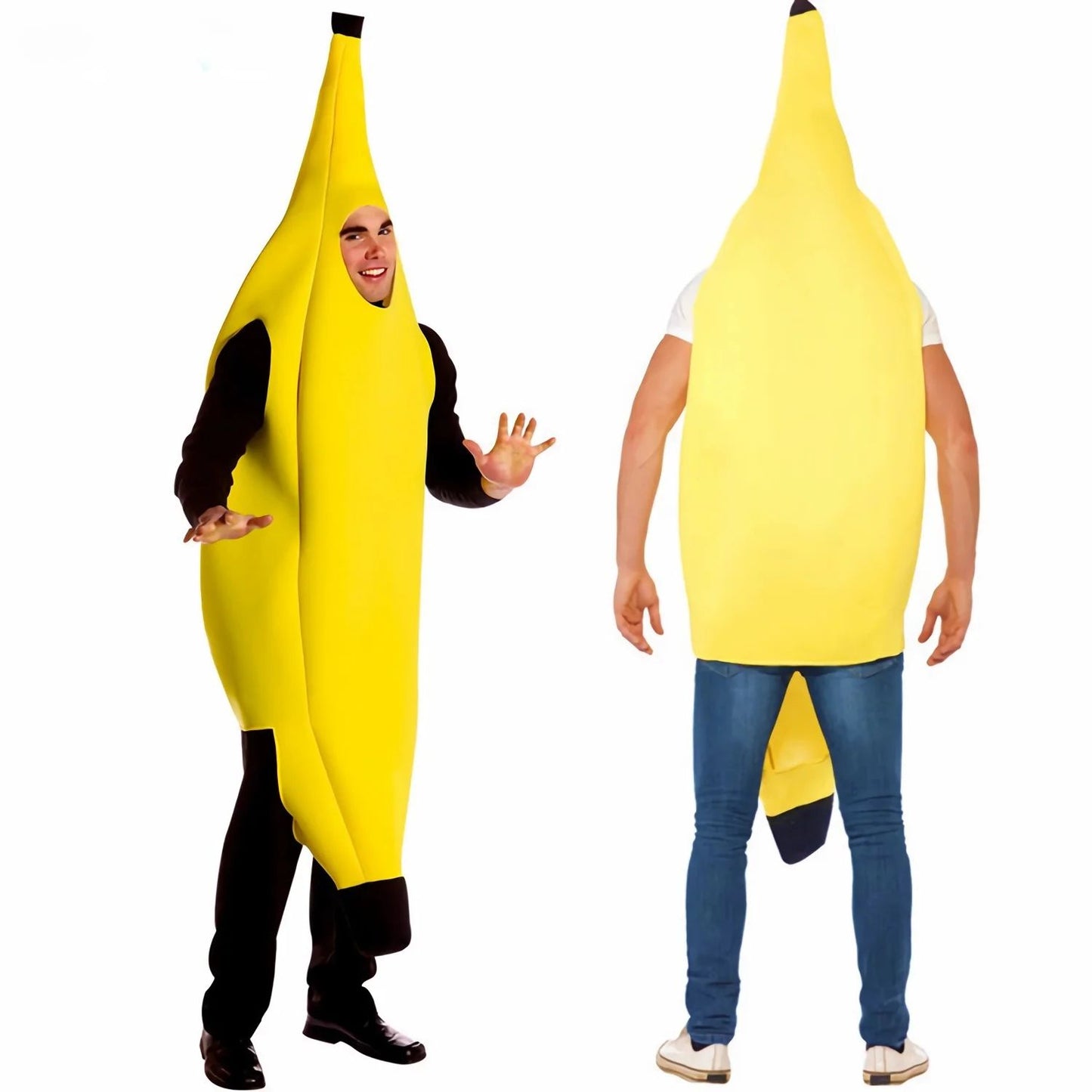Halloween Adult Funny Cosplay Fruit Vegetable Costume Banana Carnival Dress Up Outfit Couple Party Purim Fancy Dress Stage Show