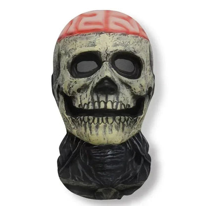 Halloween Cosplay Headwear Fashion Hip Hop Hood Hat Headgear 3D Full Face Mask Elastic Mesh Ghost Face Mask for Horror Party