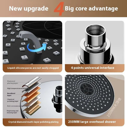 Top spray large water volume pressurized showerhead nozzle pressurized single head shower household shower showerhead