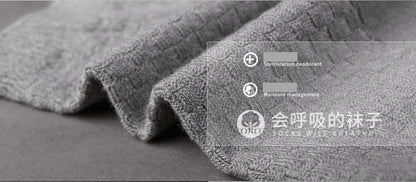 10 Pair Men's Bamboo Fiber Socks Harajuku Retro Breathable Business Man Socks Black Long Sock Deodorant Gift Set Size 39-46