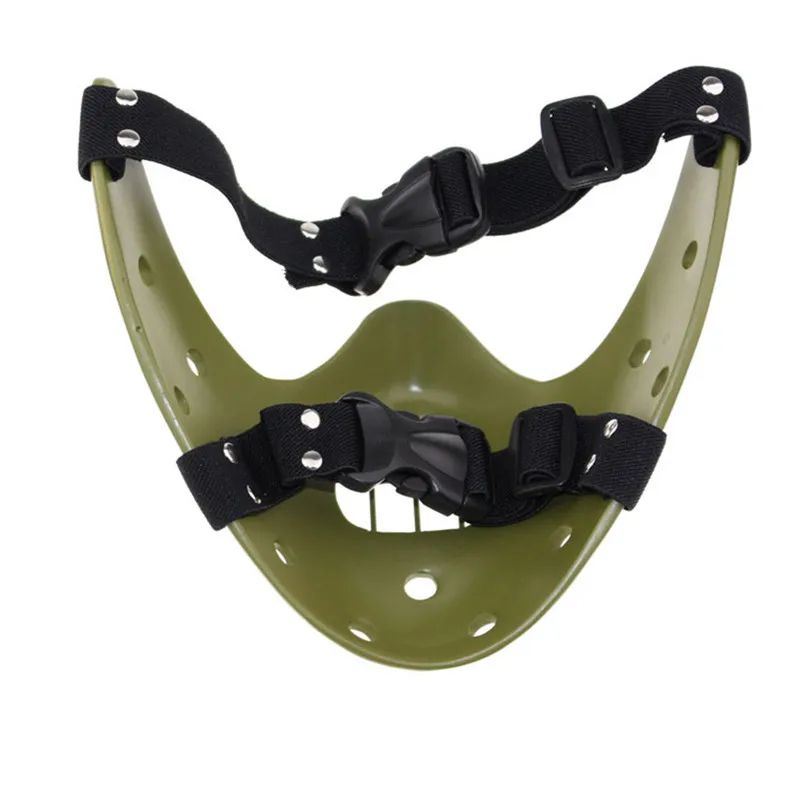 Hannibal Masks Horror Hannibal Lecter The Silence of The Lambs Masquerade Halloween Mask Scary Ogre Cosplay Resin Masque