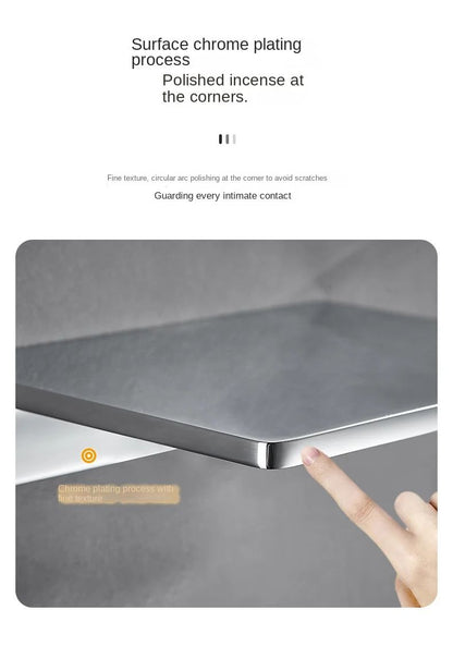 Zinc alloy, bathroom storage rack, wall mounted bathroom storage tray, mirror vanity storage rack