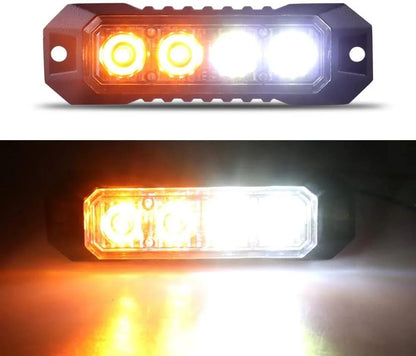 1PCS 4LED Strobe Warning Grille Flashing Lights Emergency Universal Trailer Truck Police Strobos Car Security Signal Lamp 12-24V