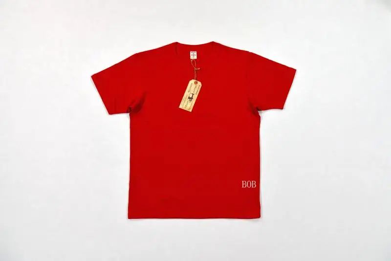 BOB DONG 300gr Basic Tee Shirts Summer Heavyweight Cotton Men's Plain T-Shirts