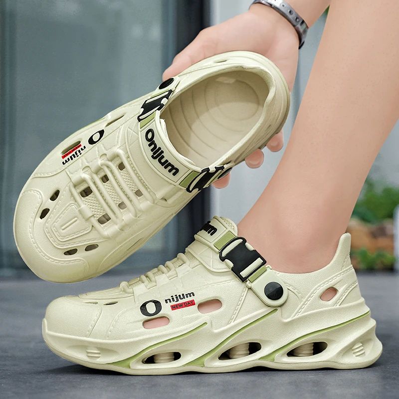 Men Outdoor Sandals Men's Outdoor Sandals Sport Slippers Beach Slides Breathable Clogs Men Casual Garden Shoes Non-slip Hiking